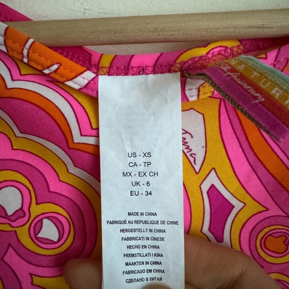 TRINA TURK 25TH ANNIVERSARY MORNING SUNRISE JERSEY COVERUP PINK TUNIC DRESS - Picture 9 of 9